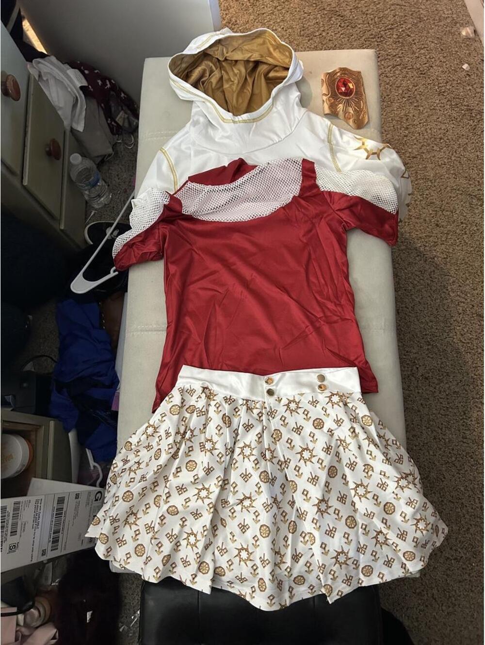 Brand new Red and white Elvin Halloween costume size 10 years